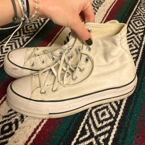 White platform converse